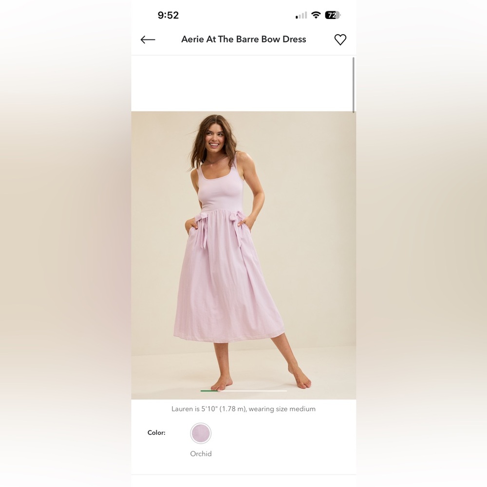 NWOT Aerie Orchid At The Barre Dress